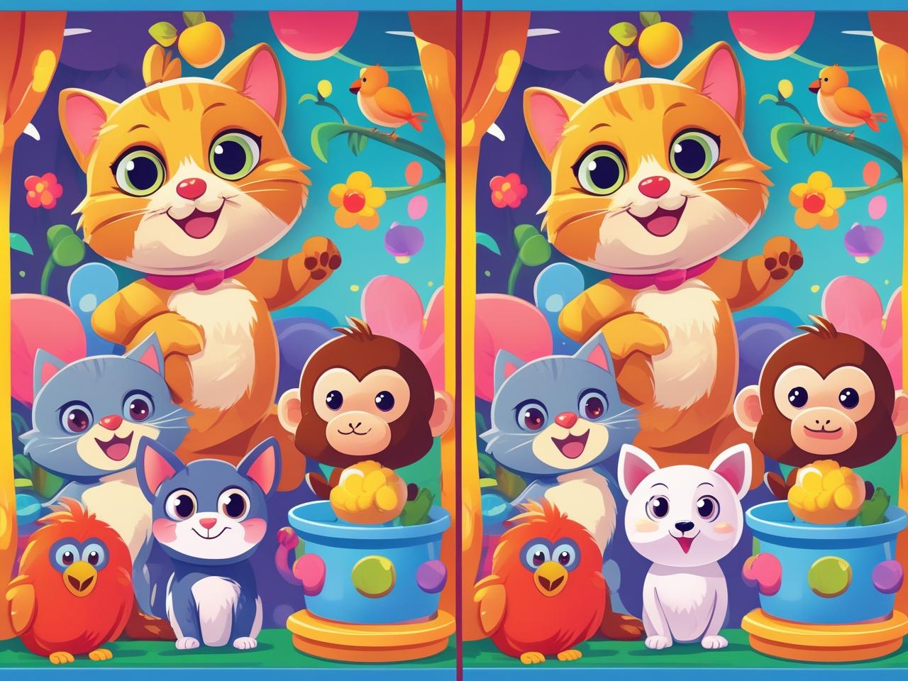 Find Seven Differences - Animals